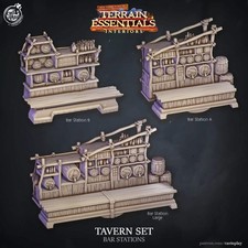 Tavern Set  TTRPG Scatter Diorama Dollhouse Miniature  Terrain Essentials