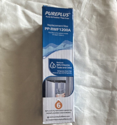 PUREPLUS PP-RWF1200A Refrigerator Water Filter, Chlorine Removal, 6-Month