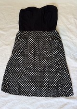 Xhilaration Dress Womens S Multicolor Strapless Mini Pockets Sweetheart Neckline