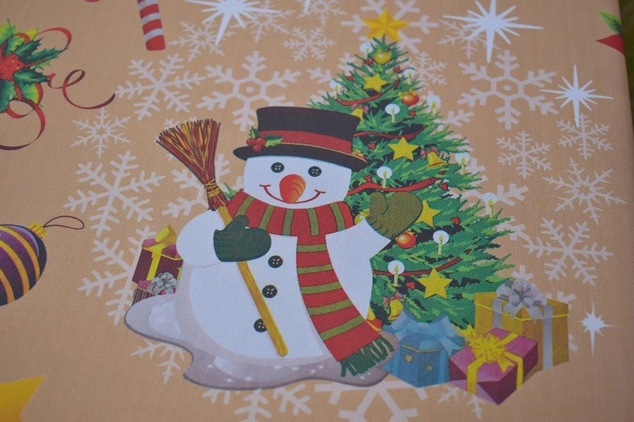 Tischdecke Provence 150x240 cm goldfarben Weihnachten aus Frankreich bügelfrei - Bild 2 von 4