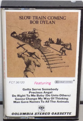 BOB DYLAN SLOW TRAIN COMING CASSETTE TAPE EARLY PAPER LABELS