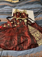 Girls Vicky Dress Size 24 kids Maroon with Gold Embroidery
