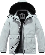 MOERDENG Women's Plus Size Waterproof Winter Coat