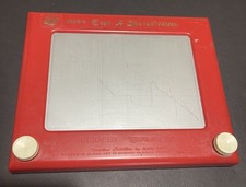 Vintage Etch A Sketch No. 505 Ohio Art Company Red Frame Working Please Read