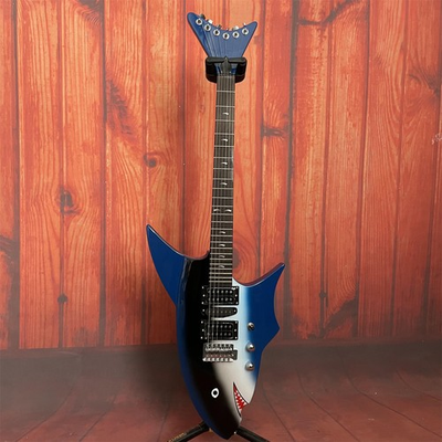 #ad Blue shark Electric Guitar Maple Neck Basswood Body HSH Pickups 6 String $383.00