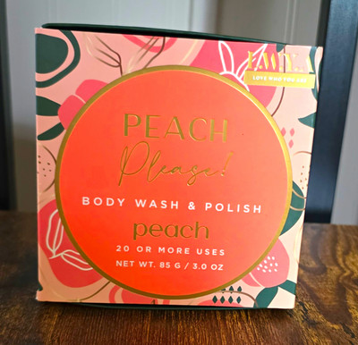 LWYA Peach Please! Peach Body Wash & Polish Shea Butter Moisturizing 3.0 oz