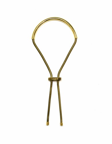 100% Authentic Lanvin Goldtone Snake Chain Lariat