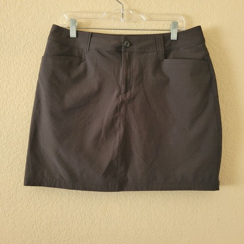 Eddie Bauer Damen schwarz Skort Rock Größe 10 gefüttert Outdoor Freizeit Taschen