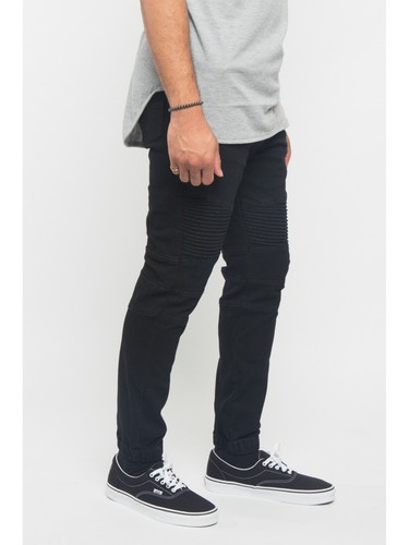 Victorious Herren Acid Wash Moto Biker Denim Jogginghose Jeanshose S~5XL JG873EY  - Bild 18 von 26