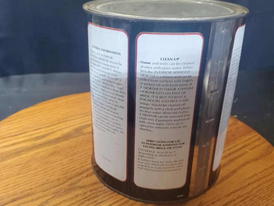Mortero Z para ladrillos de ladrillo Z Inca, lata de galón Foto 4 de 4