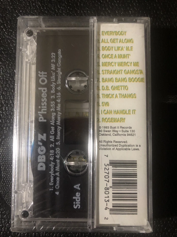 Dank Brew Gunz DBG’z P’hissed Off! Cassette Tape 1993 FACTORY SEALED RARE Rap - Image 2 of 3