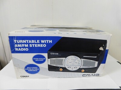 Craig Classic Turntable with AM/FM Stereo  Radio New in Box 