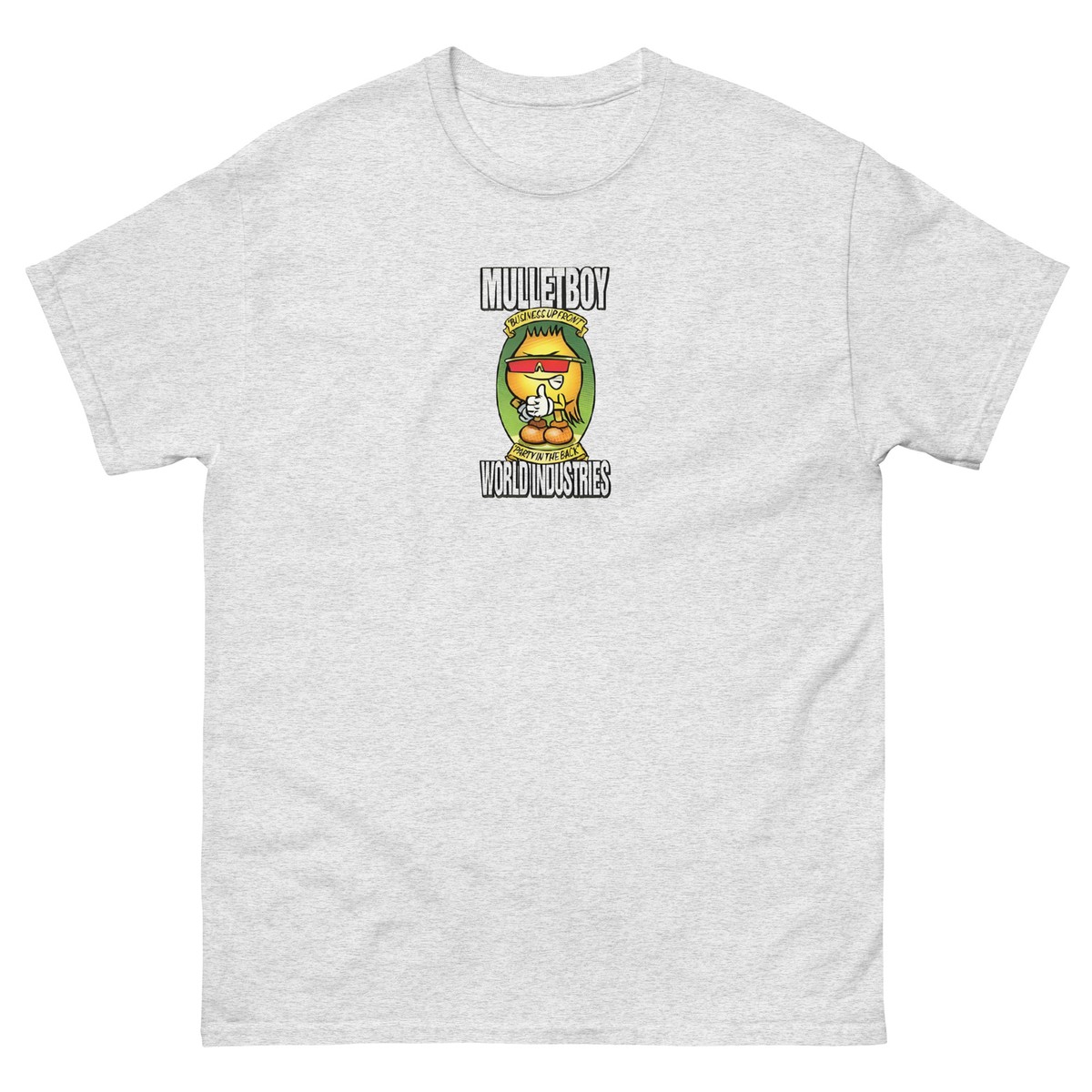 World industries skateboards mullet boy skateboarding t