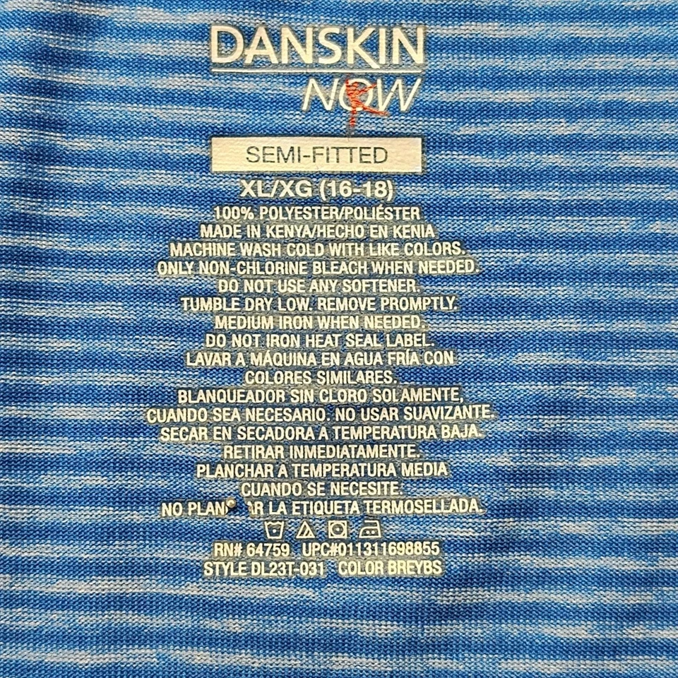 Camisa atlética para mujer Danskin azul XL camiseta sin mangas atlética que absorbe la humedad Foto 4 de 4