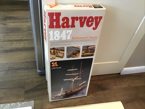 NIB Artesania Latina Harvey 1847 Baltimore Clipper Wood Model Kit 1:50 Spain - Picture 2 of 7