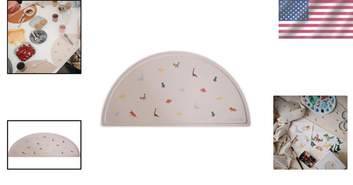 BPA-Free Kids Silicone Placemat with Non-Slip Dinosaur Design - Easy Clean - Picture 2 of 11