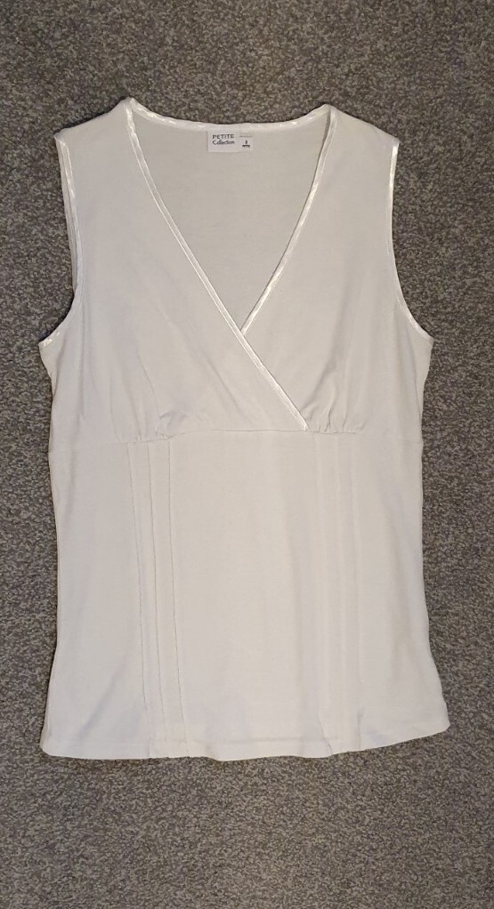 Womens Debenhams White vest Top Size 8 eBay