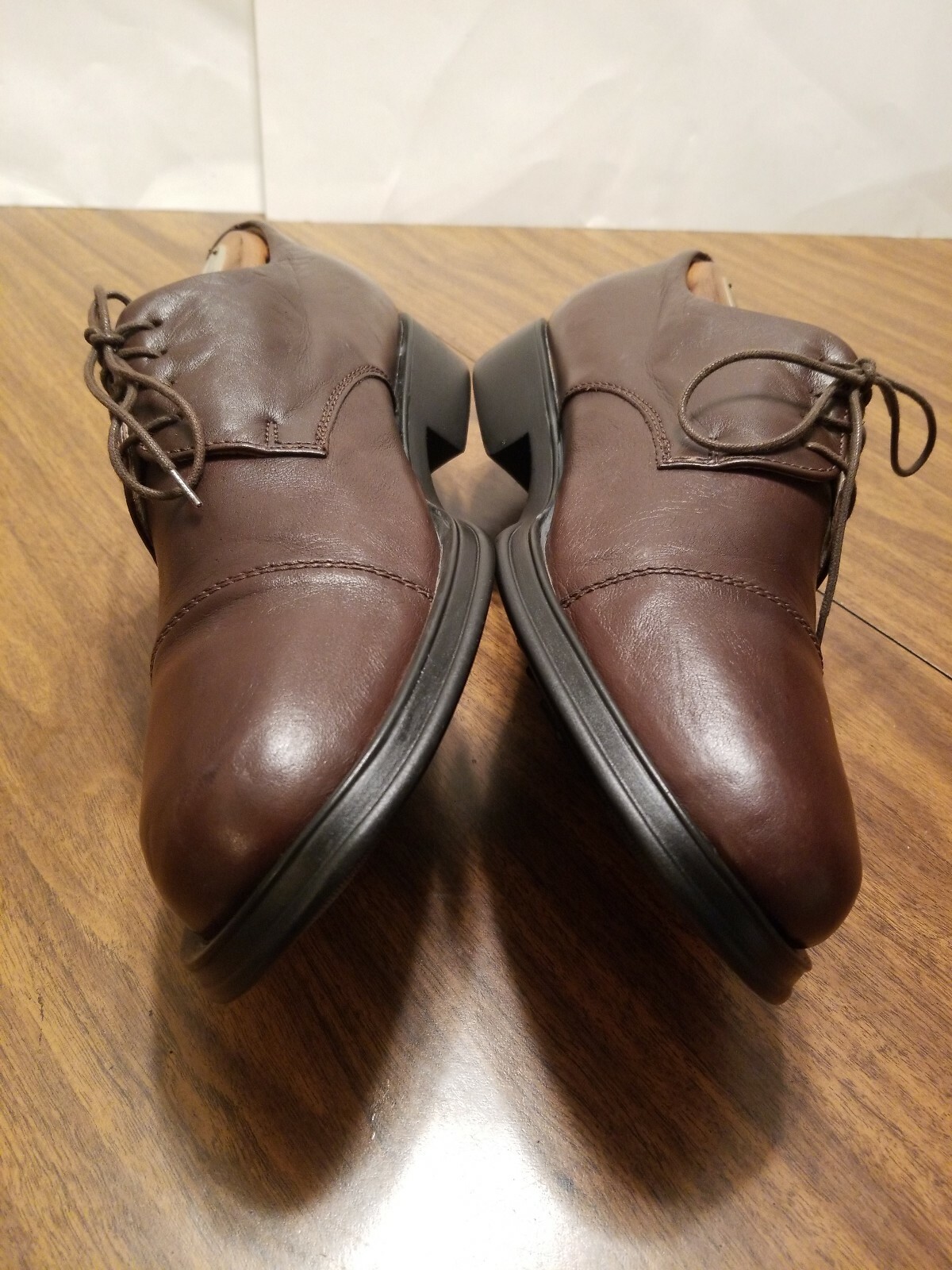 SAOLA SCARPE ELEGANTI JOSEPH & FRISS UOMO PELLE MARRONE COPTOE DERBY OXFORD TAGLIA 12 M ...