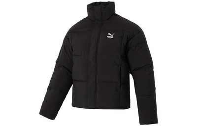 PUMA Solid Color Zip-Up Comfortable Warm Stand Collar Down Jacket