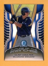 CLINT COULTER 2014 Bowman Chrome Draft Franchise Mini Blue Refractor SER # /99