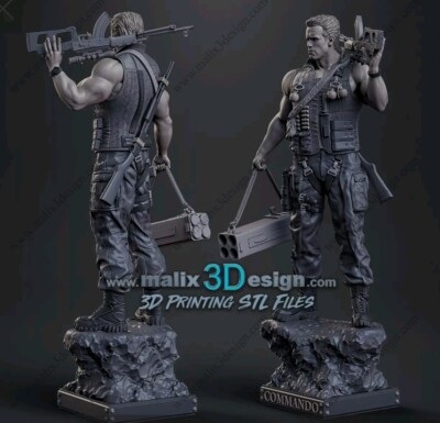 Commando John Matrix 1/16 Modellbausatz 3d gedruckt unbemalt Modell