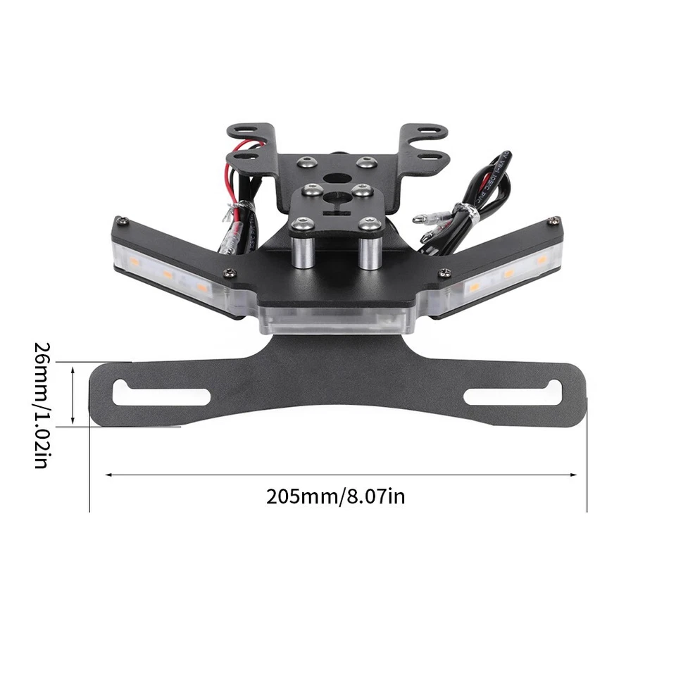 Kit de luces de señal de giro LED con soporte de matrícula trasero para YAMAHA FZ07 MT-07 14-20 Foto 2 de 4