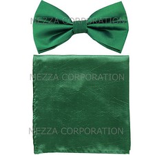 New men's pre-tied bowtie set chinz polyester bridal formal wedding teal green
