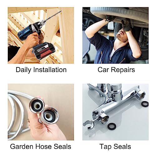 50pcs Flat Rubber Washers Assortment Kit Abrasion Resistant Rubber Washer Hea eBay