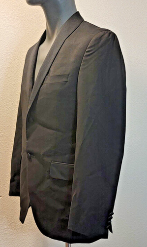 Esmoquin Saks Fifth Avenue para hombre talla 38R negro Super 110's lana italiana - Imagen 2 de 10