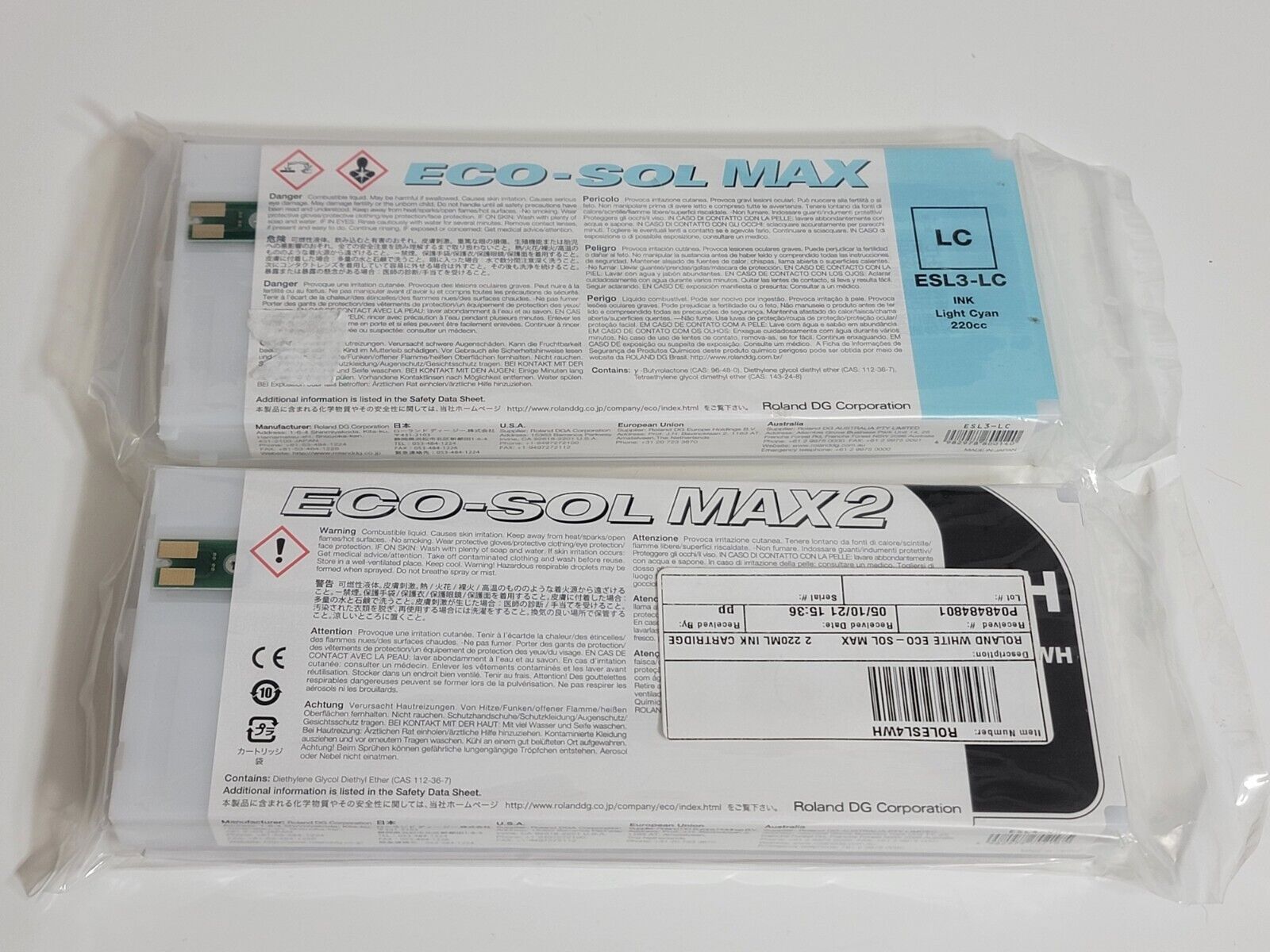 Roland ECO-SOL MAX 220CC LM2本,LC1本,洗浄液2本 【返品?交換対象商品 