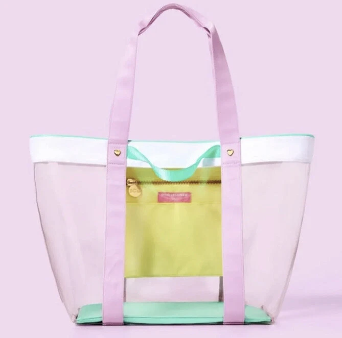 NWT Stoney Clover Lane x Target Transparent Carryall Beach Tote Bag Clear