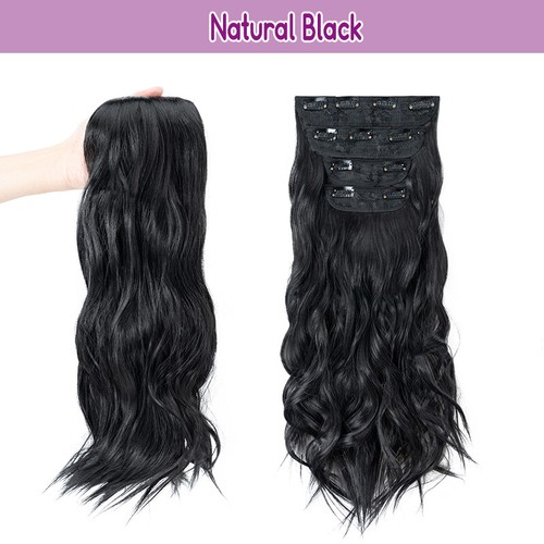 CLIP EN EXTENSIONES DE CABELLO 22 PULGADAS LARGO EXTRA GRUESO 4 PIEZAS CABEZA COMPLETA BALAYAGE NATURAL - Imagen 17 de 24