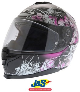 Black//White HJC Barbwire Motorcycle Helmets Size S