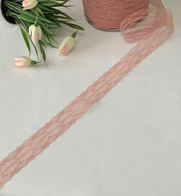 Spitzenband Spitzenborte coral zum nähen Zierband Spitze Hochzeit Kleid Bluse - Bild 1 von 4