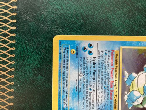 Pokemon Card Blastoise 2/130 Base Set 2 Swirl Holo NM - Picture 4 of 13