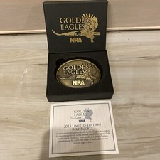 NRA Golden Eagles Belt Buckle. 2013 Limited Edition. NIB. Unused