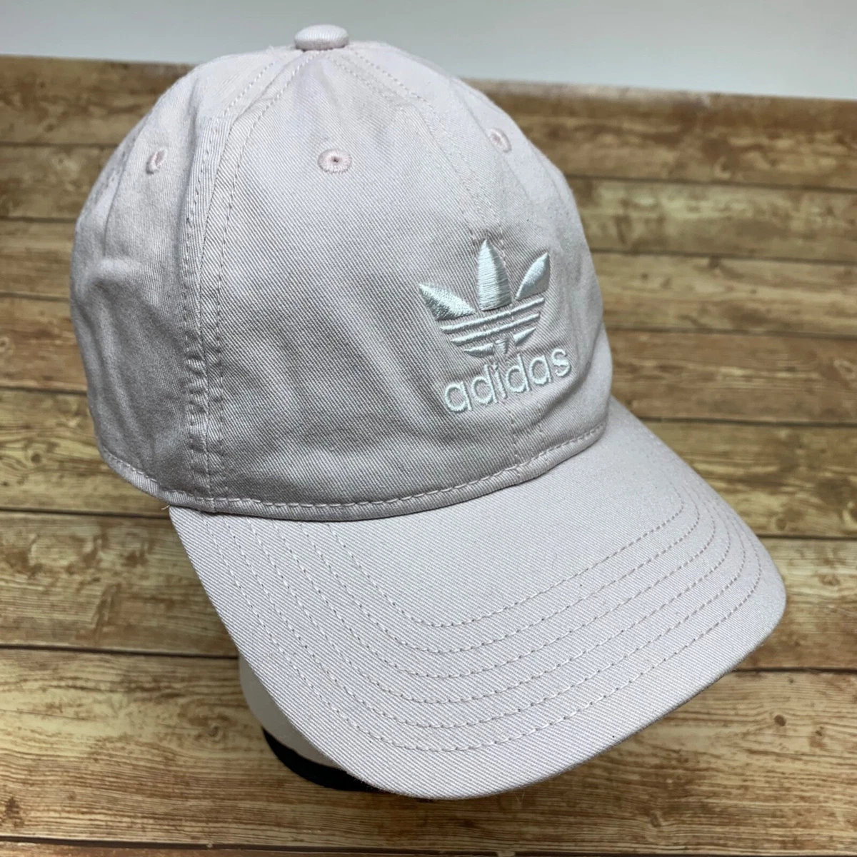 Adidas Trefoil Light Wash Strapback Hat Cap OSFW Womens Adjustable