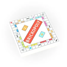 Brickopoly Game Board - Custom Printed (2x2 Tile) - Fun - MOC - Brick City