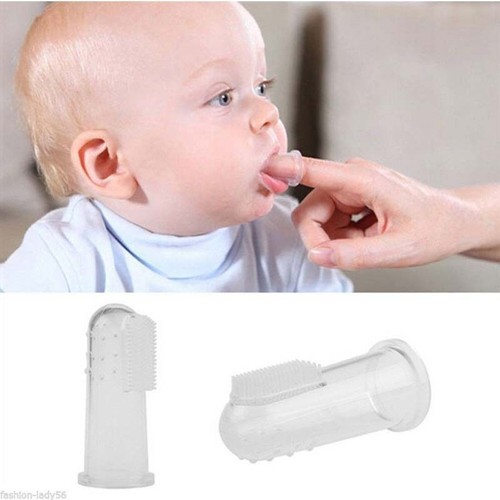 Baby Infant Soft Silicone Finger Toothbrush Teeth Rubber Massager Brush with Box - Picture 9 of 12