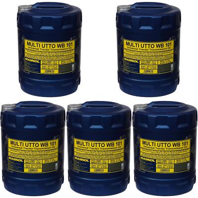 5x 10 Liter MANNOL Multi UTTO WB 101 API GL-4 Getriebeöl Hydrauliköl Schlepper