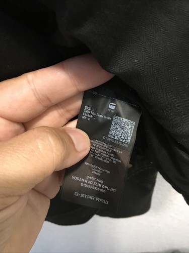 Giacca Moto G Star Raw Vodan 3D Slim Ecopelle Nera Taglia L Nuova con etichette - Foto 9 di 11