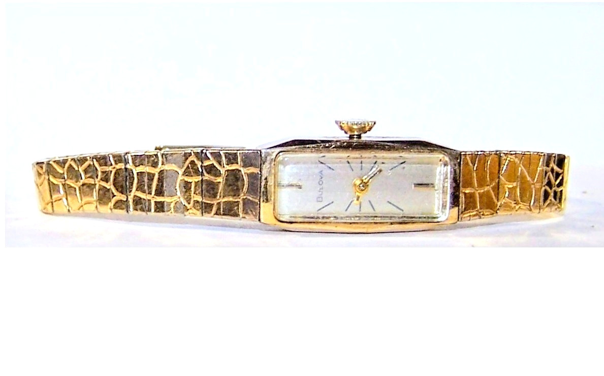 Bulova Women’s Mechanical Thin Rectangular Gold t… - image 4