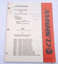 1992 Cushman Haulster Turf Truckster Diesel Power Train Parts Manual 837047