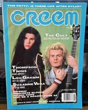 CREEM Magazine August 1987 The Cult Lou Gramm Tom Petty VG
