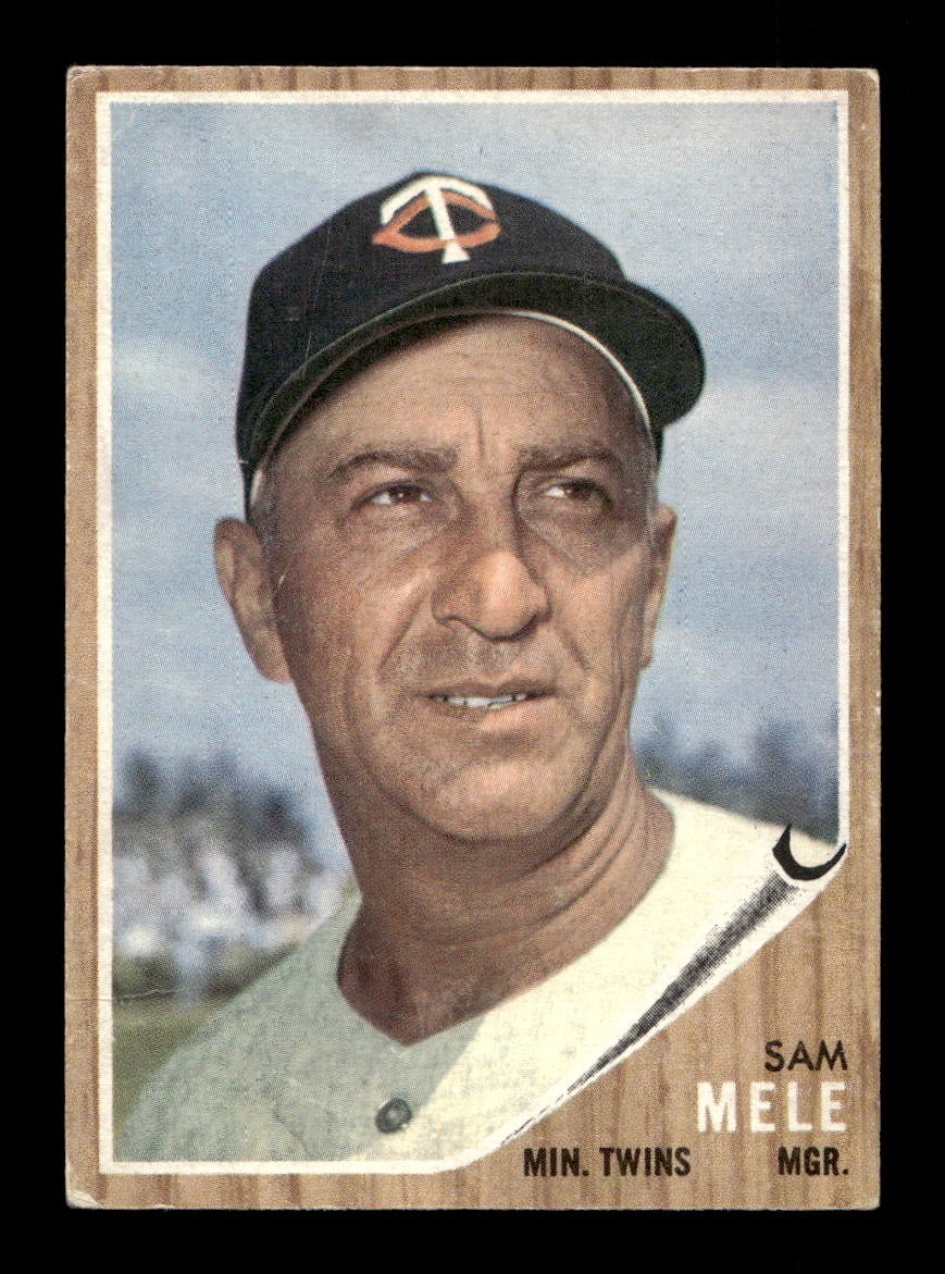 1962 Topps #482 Sam Mele Twins VG *w8
