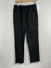Womans Pull On Long Pants Medium Black Elastic Waist Excellent