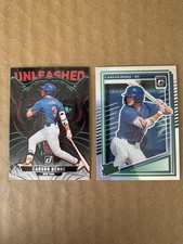 2025 Panini Donruss Carson Benge - Unleashed & Silver Optic Prizm 2 Card Lot