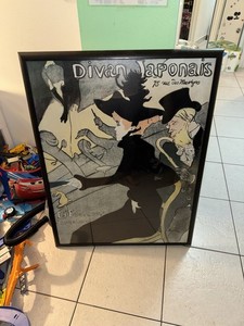 Toulouse Lautrec Divan Japonais Lithograph Print Framed