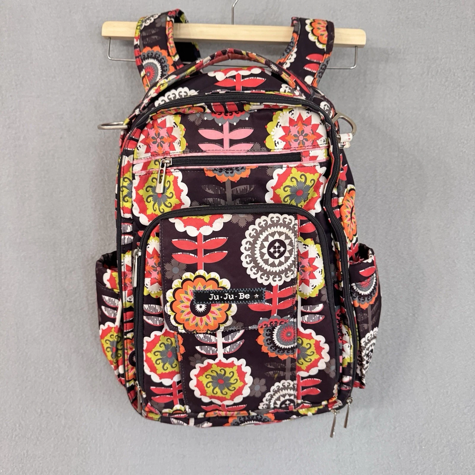Ju-Ju-Be Dancing Dahlias Diaper Bag Backpack with Changing Pad