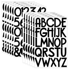 36 Sheets Letter Stickers Large 1080 PCS Alphabet Stickers Vinyl 2 Inch Black